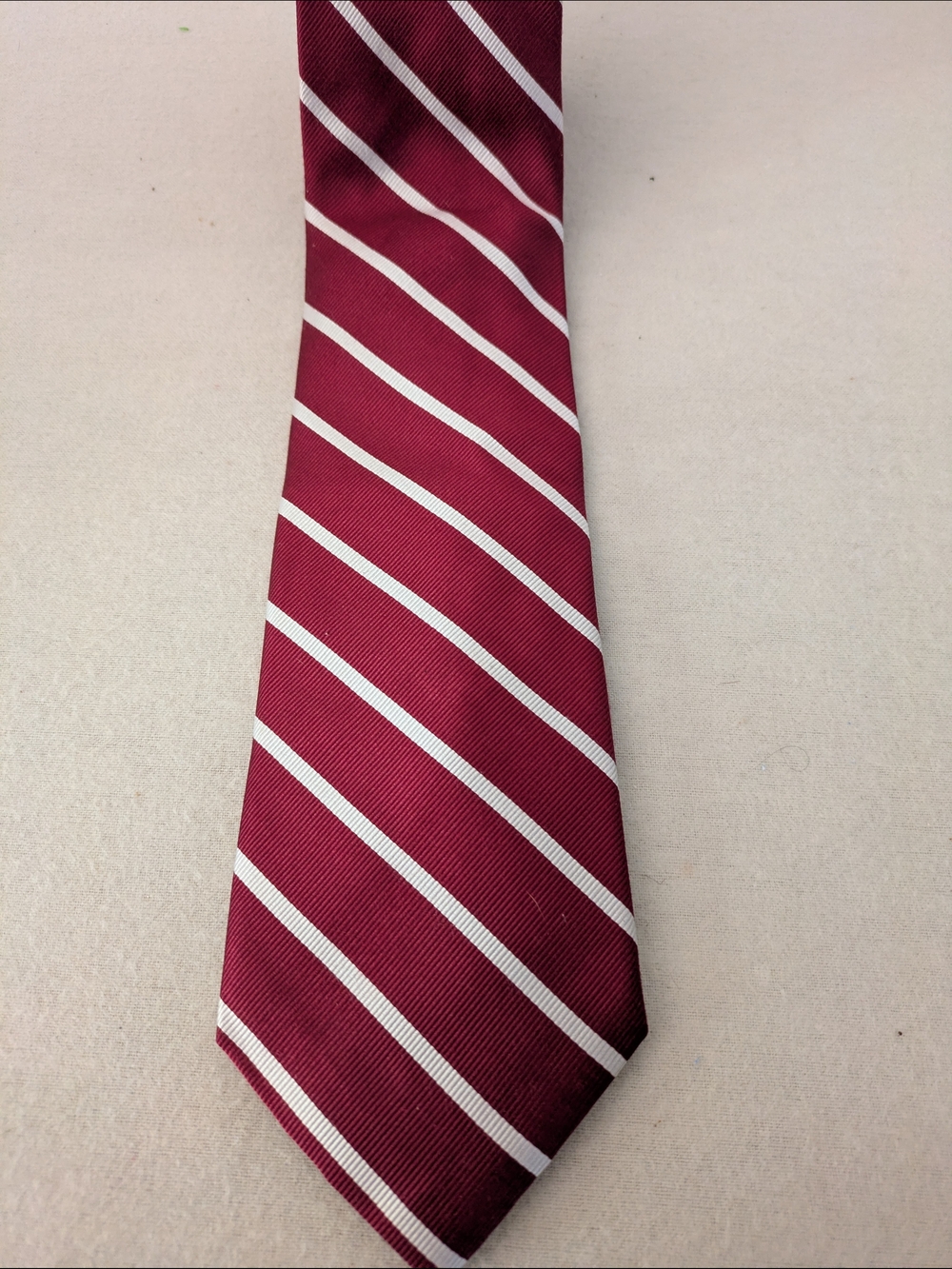 Jos A Banks Silk Men's Burgundy Striped Tie